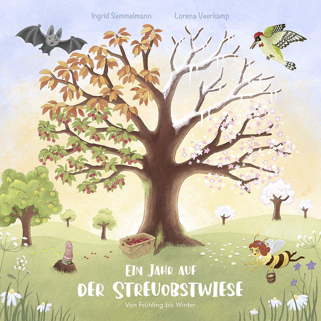 Bilderbuchbroschüre "Ein Jahr auf der Streuobstwiese": Titel