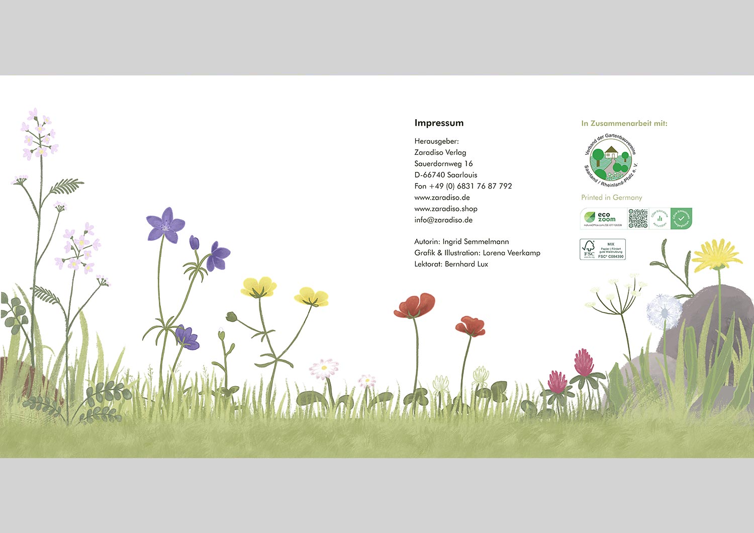 Bilderbuchbroschüre "Ein Jahr auf der Streuobstwiese": Umschlagseite 3